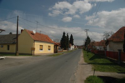The main street from opposite the village shop