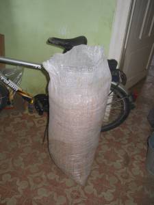 Maize Sack With Bike